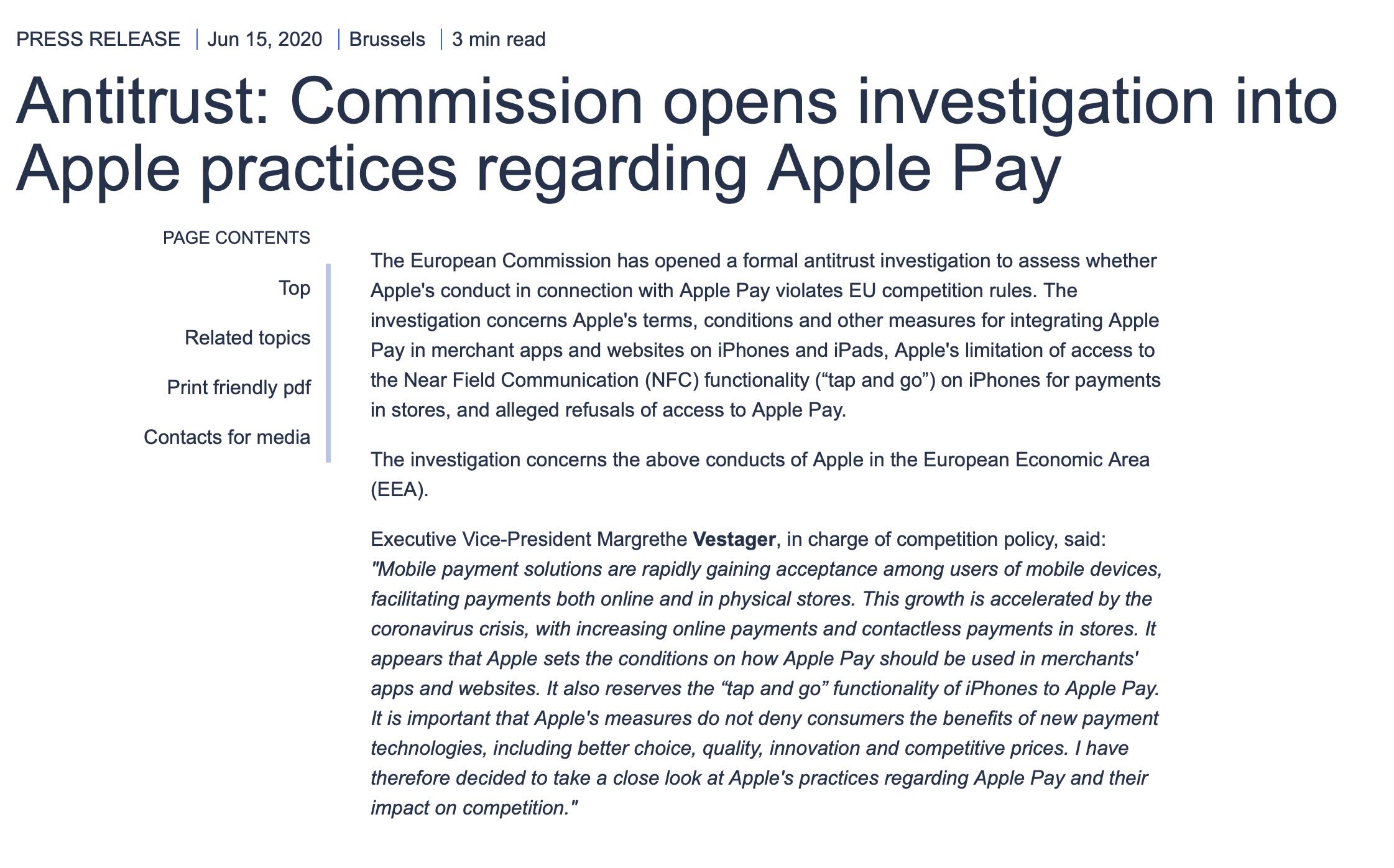 EU Commission Investigation